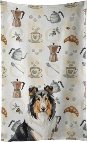 Vista 293 de Caroline's Treasures Afghan Hound - Toalla de cocina para barra de café, terciopelo frontal y lazo de algodón, lavable a máquina Sabueso afgano