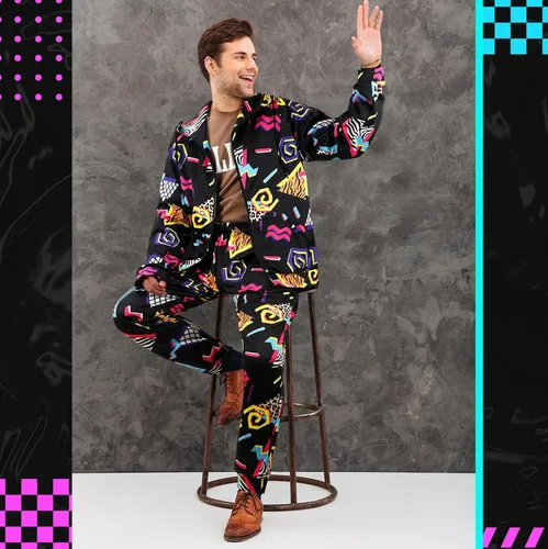 Vista 7 de Cuffbow Traje deportivo de los años 80 y 90 para hombre, sudadera deportiva de los años 80, estilo retro con capucha de los años 80, manga larga