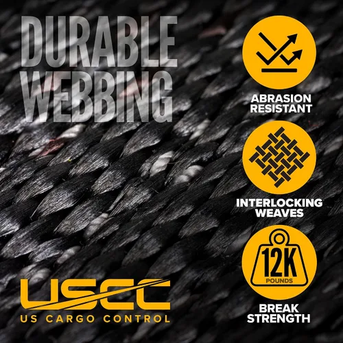 Vista 8 de US Cargo Control E Track - Red de carga para remolque de 82" x 42", red de carga ajustable de alta resistencia con Cambuckles para sistemas E-Track