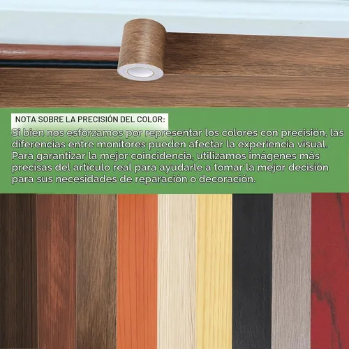 Vista 2 de Cinta de Reparación de Veta de Madera, 2.4 pulgadas X 32 pies Cinta Autoadhesiva de Color Madera para Mesas, Sillas, Zócalos, Puertas, Ventanas