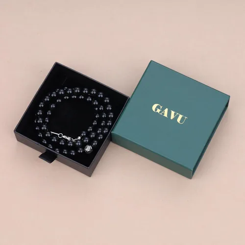 Vista 7 de GAVU Collar de cuentas de gemas semipreciosas de 8mm para hombres, collares de cristal curativos para hombres