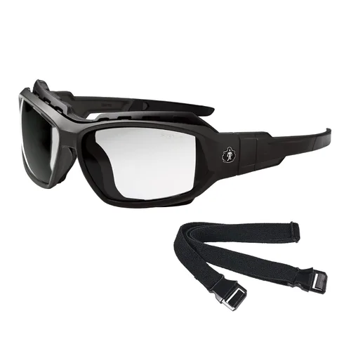 Vista 10 de Ergodyne Skullerz Loki Spoggles Gafas de Seguridad Convertibles Antiarañazos - Incluye Junta y Correa para Convertir a Gafas Protectoras, Antivaho