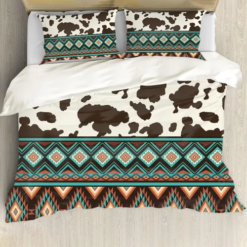 Vista 39 de ZFRXIGN Southwester - Juego de ropa de cama para mujeres y hombres, funda de edredón de estilo indio nativo americano, tamaño individual, 1 funda