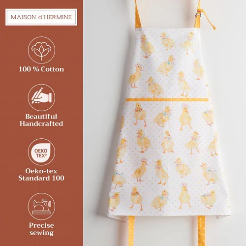 Vista 1062 de Maison d' Hermine Delantales para mujer con bolsillo, 100% algodón (27.50 x 31.50 pulgadas)