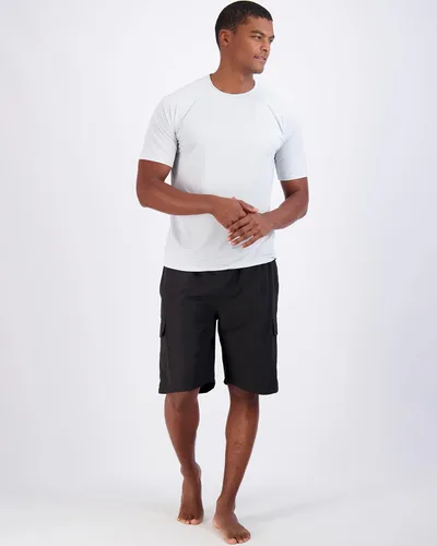 Vista 5 de Real Essentials Paquete de 4 camiseta de manga corta para hombre, de secado rápido, protección solar UPF 50+ (disponible en tallas grandes y altas)