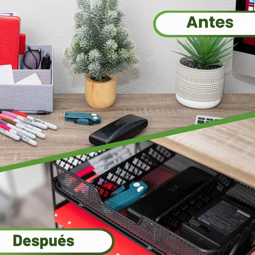 Vista 6 de Organizador de archivos que se fija debajo del escritorio