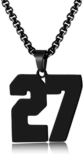Vista 14 de Collar de Número Dorado para Hombre, Cadena de Acero Inoxidable con Colgante de Número para Atletas, Joyería Deportiva Personalizada para Niños
