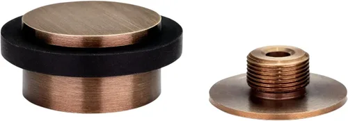 Vista 10 de EVI Tope de puerta adhesivo 1.37 x 0.8 pulgadas Base roscada Caucho negro Acero inoxidable Lacado negro Incluye tornillo + anclaje