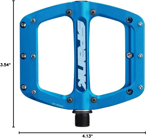 Vista 2 de Spank Cuchara 90 pedales. El cuerpo de aleación forjada está granallado y anodizado para mayor durabilidad. Disponible para niños de EE. UU. 6