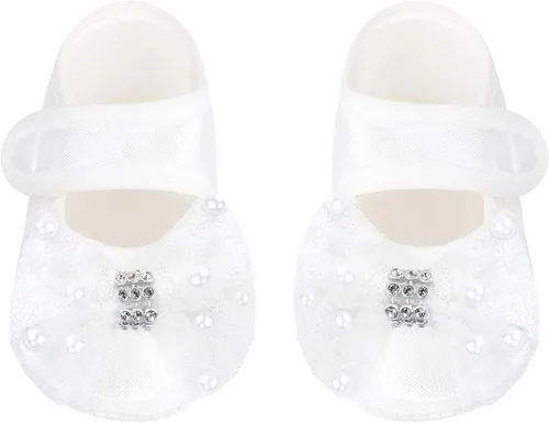 Vista 5 de Taffy - Vestido bordado de bautizo para bebé, 6 piezas, de 0 a 3 meses, color blanco, Blanco