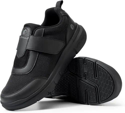 Vista 7 de FitVille Zapatos para diabéticos para hombre, extra anchos, pies hinchados, zapatos para caminar neuropatía, para aliviar el dolor de diabéticos
