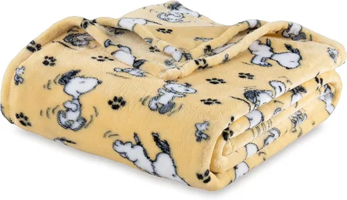 Vista 21 de Berkshire Peanuts® VelvetLoft® - Manta de felpa de Snoopy con bonito personaje, acogedora manta Fairisle Crimson Neutral, manta de 55 x 70 pulgadas