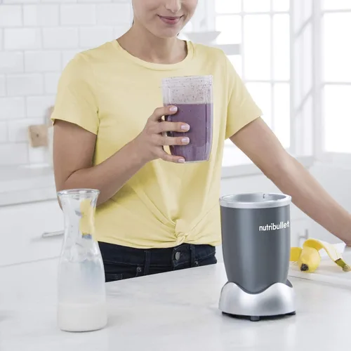Vista 6 de Magic Bullet NutriBullet NBR0802 - Batidora de batido de 8 piezas, 600 W, color gris