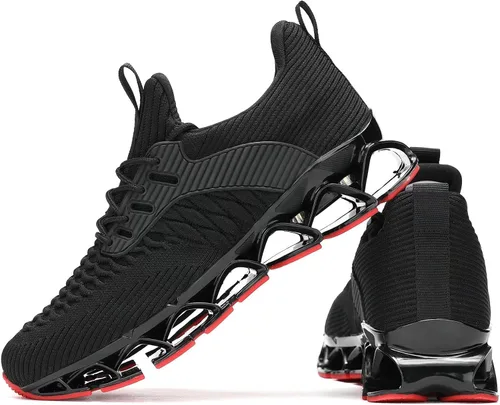 Vista 7 de Zapatos deportivos para hombre sin cordones para caminar y correr, tenis con diseño de hoja, informales, cómodos, antideslizantes, para el trabajo
