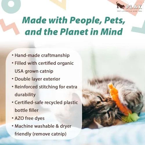 Vista 3 de P.L.A.Y. PET Lifestyle and You Feline Frenzy Farm to Tabby - Juguete chirriante para gatos