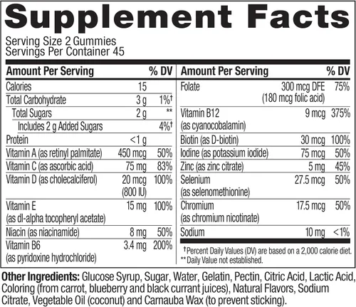 Vista 6 de Suplemento multivitamínico de gomitas Perfect Men de Olly, sabor a mora, 90