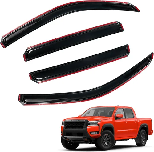 Vista 23 de Protectores de lluvia en canal compatibles con Isuzu D-Max 2004-2010 Double/EXT CAB; 2004-2012 Chevrolet/GMC Colorado/Canyon Crew Cab solamente
