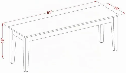 Vista 8 de East West Furniture CANO6-LWH-W - Juego de mesa de comedor moderno de 6 piezas que contiene una mesa rectangular de madera y 4 sillas de comedor