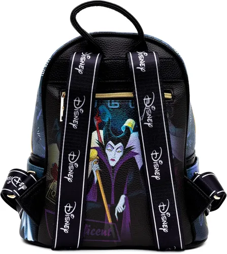 Vista 5 de Wondapop Disney Maleficent - Mini mochila de piel vegana de 11 pulgadas, Negro