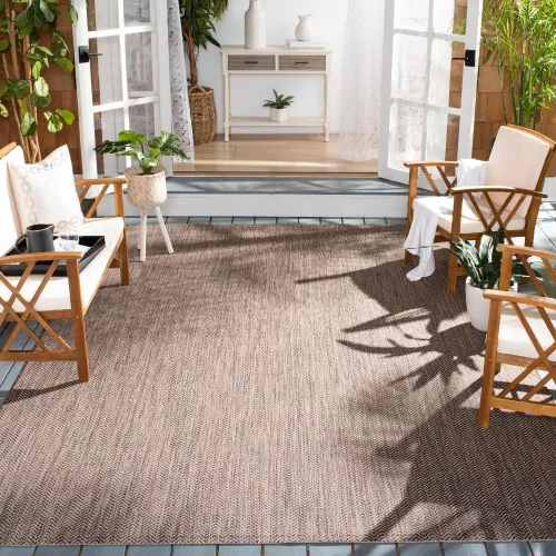 Vista 91 de Safavieh Colección Courtyard CY8022 Alfombra, 2 pies x 3 pulgadas x 5 pies, aguamarina y gris, impermeable, fácil de limpiar, sin pelusa