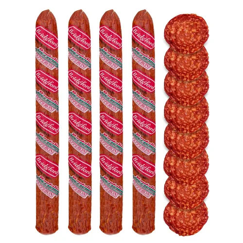 Vista 10 de Bridgford Old World Pepperoni Stick - Paquete de 2 palitos de pepperoni ahumados naturalmente para pizza y sándwiches - Bocadillo keto alto