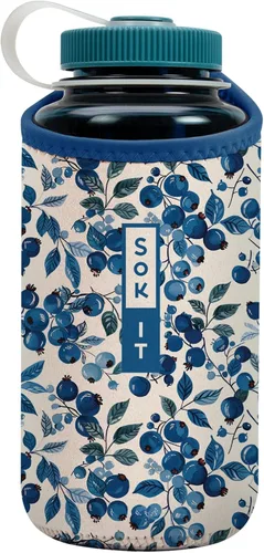 Vista 170 de Sok It BotlSok Funda para botella de agua con cubierta de neopreno aislante (Floral abstracto, se ajusta a CamelBak o Nalgene de 12 onzas)