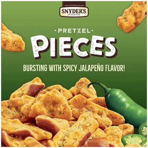 Vista 2 de Snyder's of Hanover, Piezas de pretzel, jalapeño, bolsa de 11.25 onzas (paquete de 3)