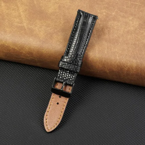 Vista 3 de vinacreations Handmade Leather Watch Band Men Quick Release Premium Stingray Leather Watch Strap Replacement Stainless Steel Buckle Bespoke 18mm