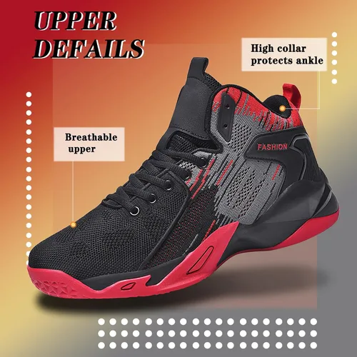 Vista 2 de CJSPORX - Tenis de baloncesto para hombre, transpirables, antideslizantes, para correr