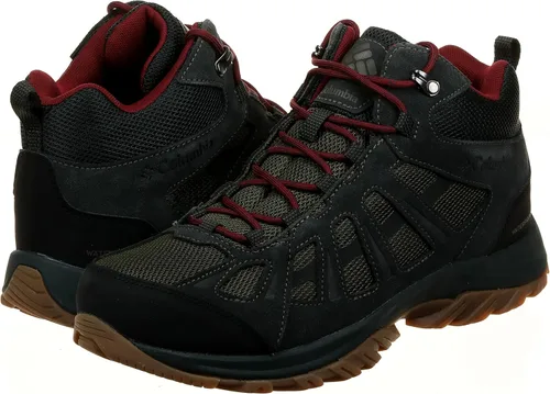 Vista 3 de Columbia Tenis de senderismo impermeables Redmond II Mid para hombre, Bm0168464 Collegiate Navy Bright Gold