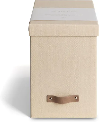 Vista 9 de Bigso John Caja de archivos de escritorio, solución de almacenamiento y organizador de documentos para documentos importantes, caja de archivos