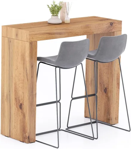 Vista 14 de Mobili Fiver Evolution - Mesa alta de bar de cocina fabricada en Italia Ahorra Espacio, Mesa de altura de mostrador montada en la pared para 1