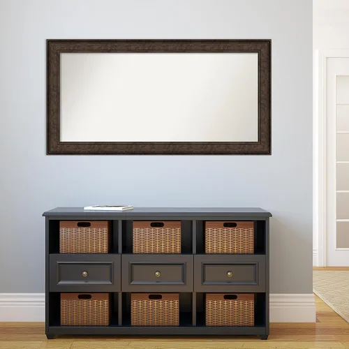Vista 854 de Amanti Art Espejo de pared personalizado no biselado (25 x 25 pulgadas), marco de bronce acentuado, varios tamaños personalizados, espejo de baño