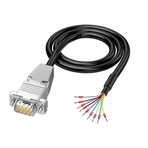 Vista 8 de Cable de extensión serie hembra DB9 de 5 pies con carcasa