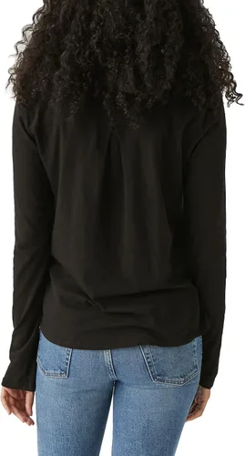Vista 3 de Michael Stars Ayla - Camiseta con botones para mujer, manga larga, ajuste relajado