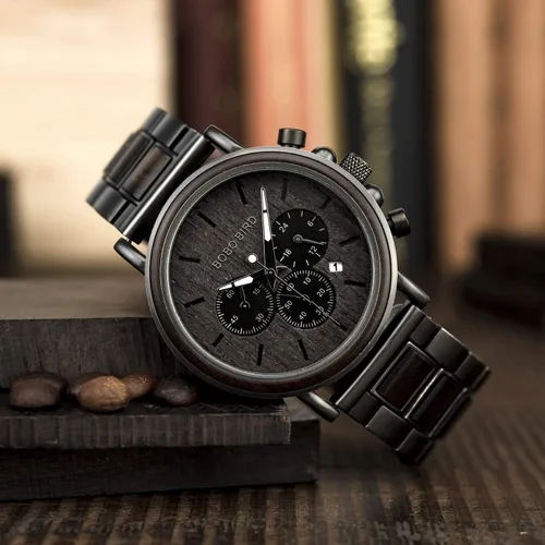 Vista 8 de Reloj de madera grabado para tu novio tu chico tu prometido tu marido Personalizado para cumpleaños aniversario