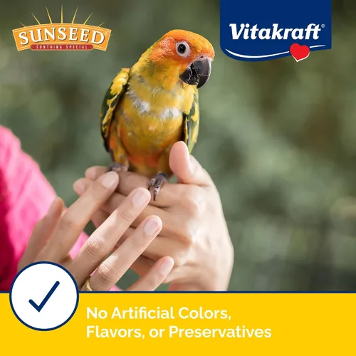 Vista 6 de Sunseed Vita Prima Conure Food - Mezcla rica en nutrientes con frutas, verduras y semillas que apoya plumas, ojos y energía activa saludables