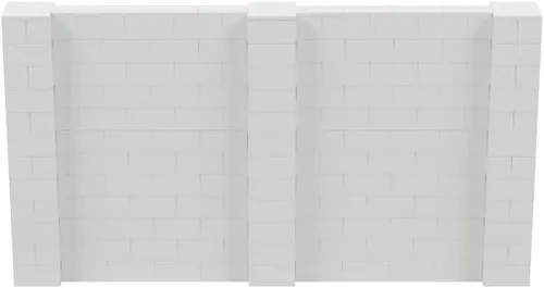 Vista 173 de EverBlock Kit de pared de 5 x 4 pies Bloques de construcción modulares Sistema de pared para edificios, pantallas y estructuras Divisor