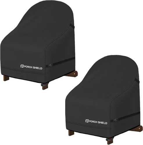 Vista 16 de Porch Shield Fundas para Sillas de Patio - Funda Impermeable para Silla de Salón Exterior de Asiento Profundo para Césped - 28 pulgadas de ancho x