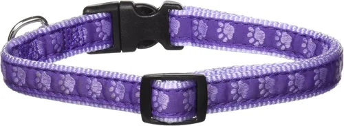 Vista 4 de Guardian Gear - Collar de perro de nailon con estampado de patas, se adapta a cuellos de 6 a 10 pulgadas, color negro