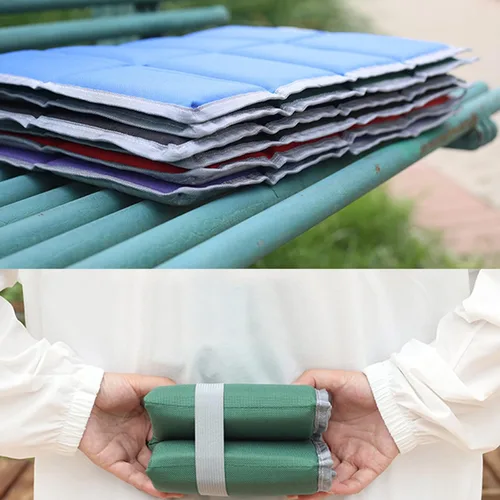 Vista 6 de Almohadilla para sentarse, 2 almohadillas de espuma para asiento de senderismo, impermeables, con bolsas de almacenamiento, alfombrilla de espuma