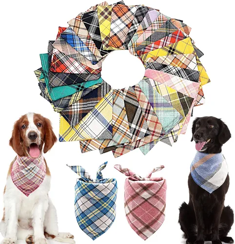 Vista 10 de PET SHOW - Paquete de 50 bandanas de algodón en blanco para perros pequeños