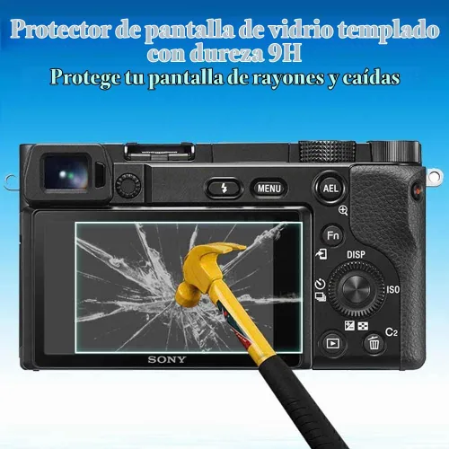 Vista 4 de ULBTER Protector de pantalla para Sony A6600 A6400 A6300 A6100 A6000 [Paquete de 3+2]