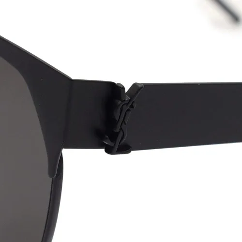 Vista 4 de SAINT LAURENT Gafas de sol redondas grises SL M43F 001 61, Negro