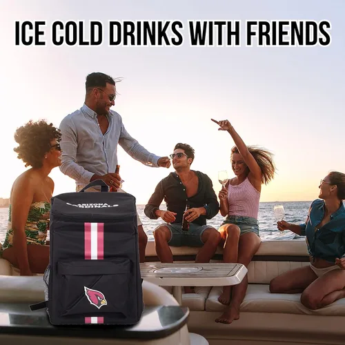 Vista 8 de Mochila hielera – Hielera portátil de lados suaves – Bolsa aislada con capacidad para 36 latas – Equipo de fútbol americano – Muestra tu espíritu