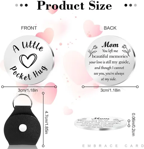 Vista 3 de STARKET Regalos de Navidad para Mujeres y Hombres, Ficha de Abrazo de Bolsillo, Ficha de Graduación 2026, Regalo del Día de San Valentín para Él