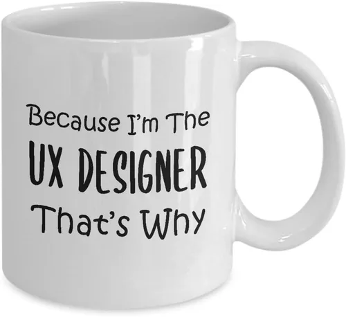 Vista 2 de Gifts for UX Designer Coffee Mug Tea Cup - User Experience UI User Interface Design Artist Team Dept Graphic Digital Multimedia Creative Funny Cute