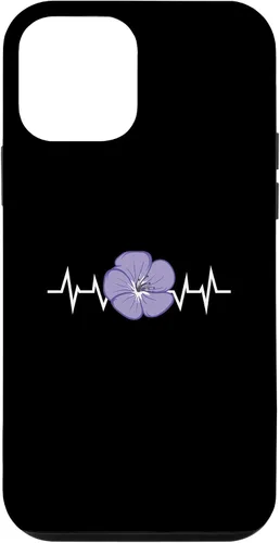 Vista 12 de iPhone 15 Purple Flower Blossom Heartbeat Flower Lover Purple Flower Case