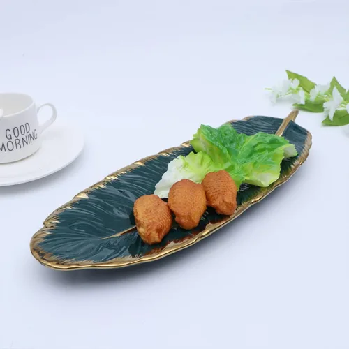 Vista 6 de Bandeja de almacenamiento de joyería de cerámica BESPORTBLE con anillo de hoja, organizador de joyas, organizador para joyas, cosméticos, cocina