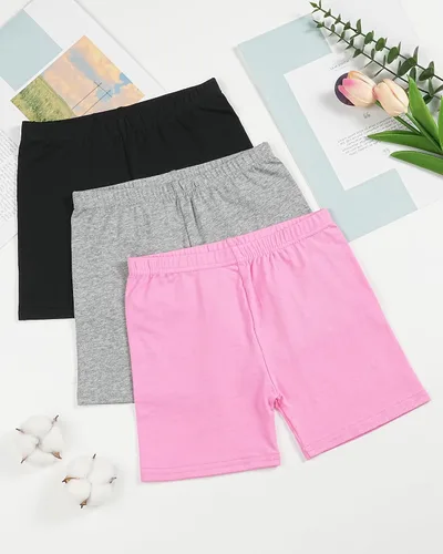 Vista 5 de Pantalones cortos de baile para niñas, pantalones cortos de ciclismo para niños, adolescentes, niñas, pantalones cortos de yoga con ruedas de 5 a 14